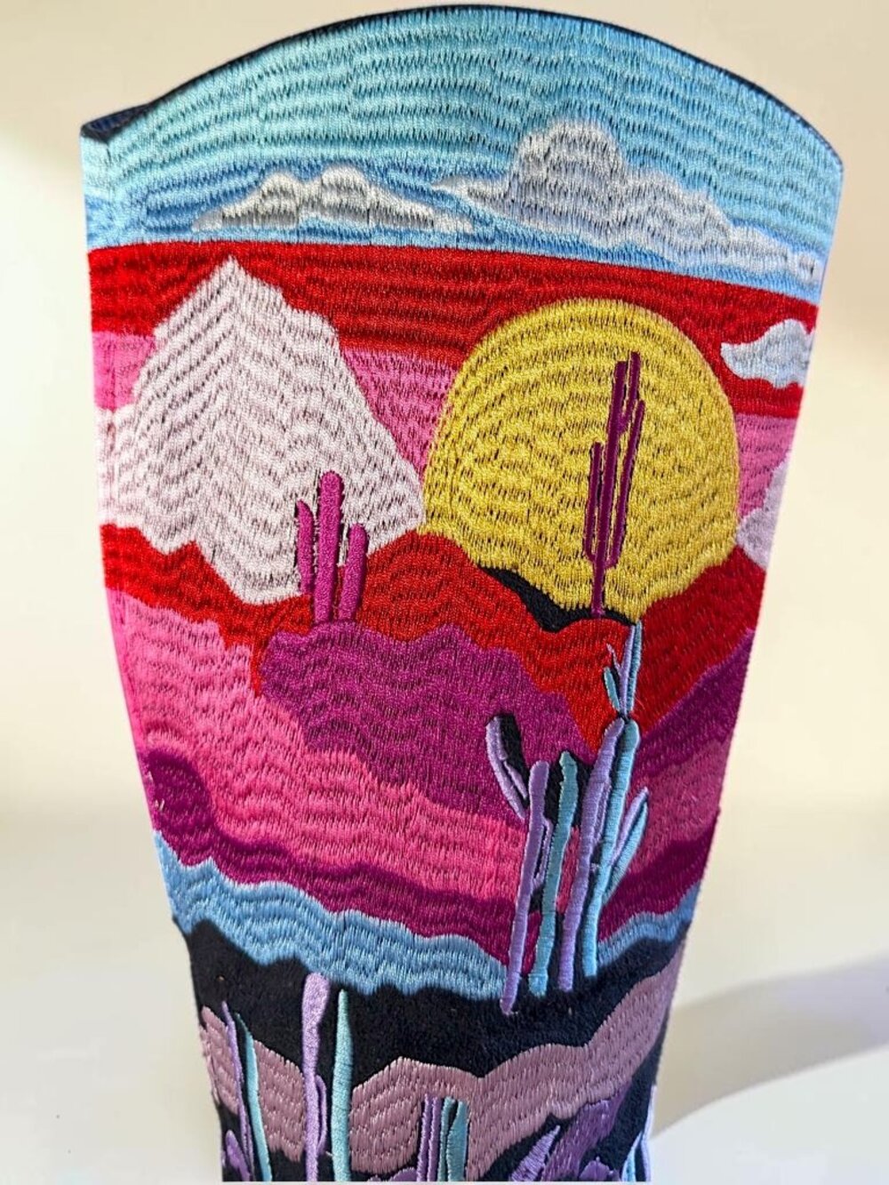 Nastygal rare leather embroidery southwestern fairy boho knee high boot 4uk 37Eu - Picture 11 of 16